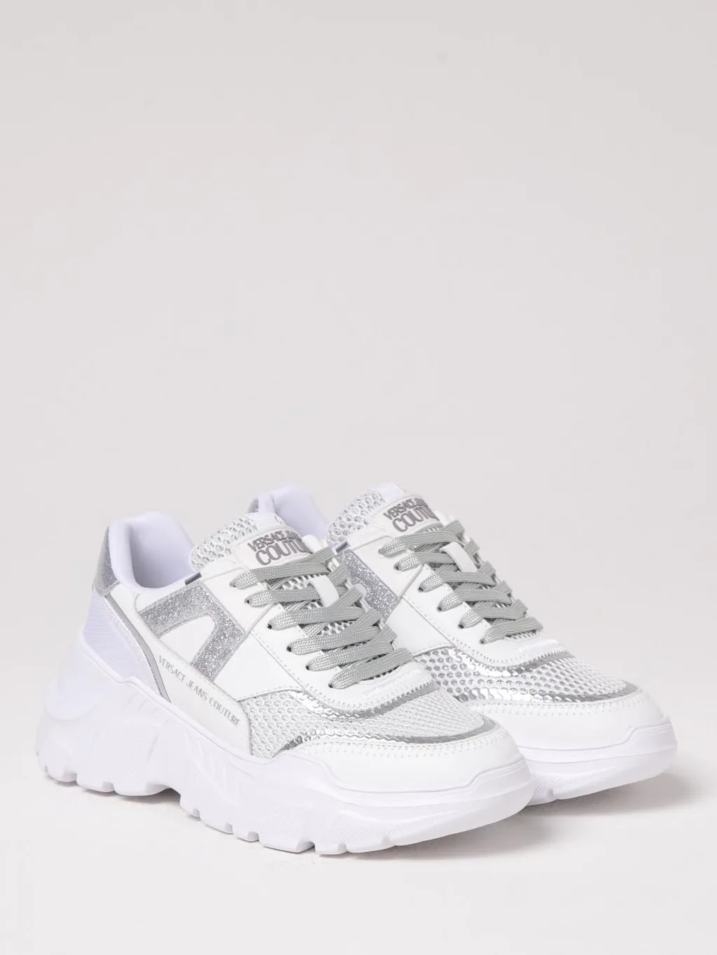 Glitter-Panelled Chunky Trainers
