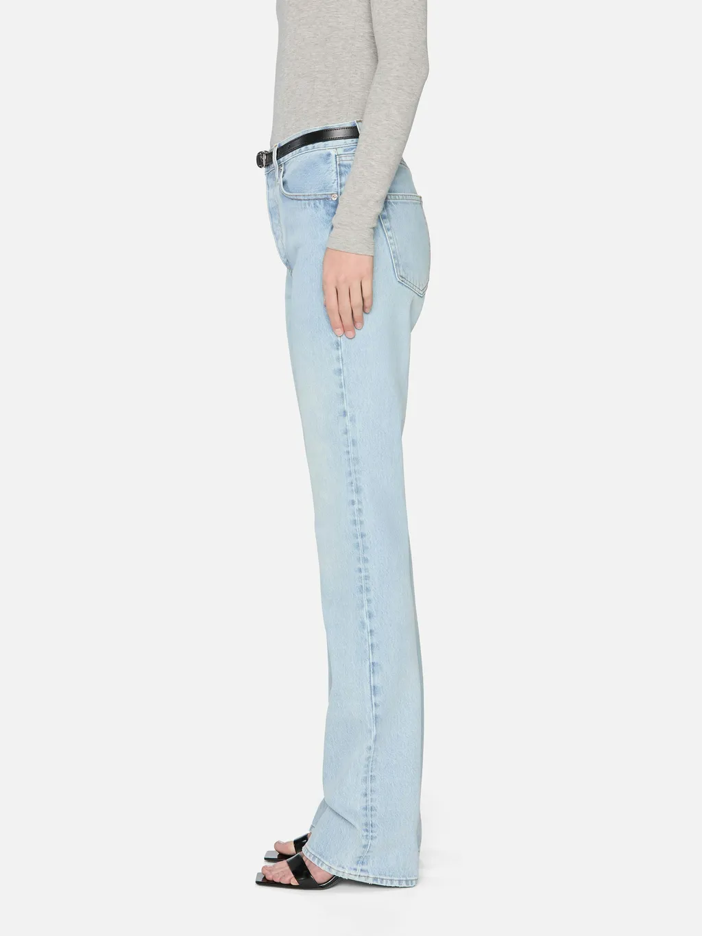 High-Waisted Straight-Leg Jeans