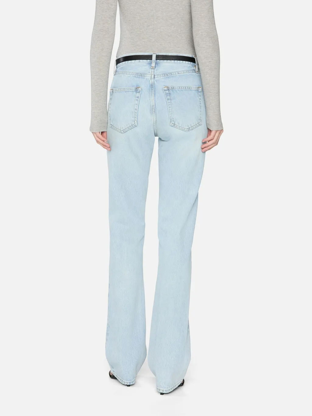 High-Waisted Straight-Leg Jeans
