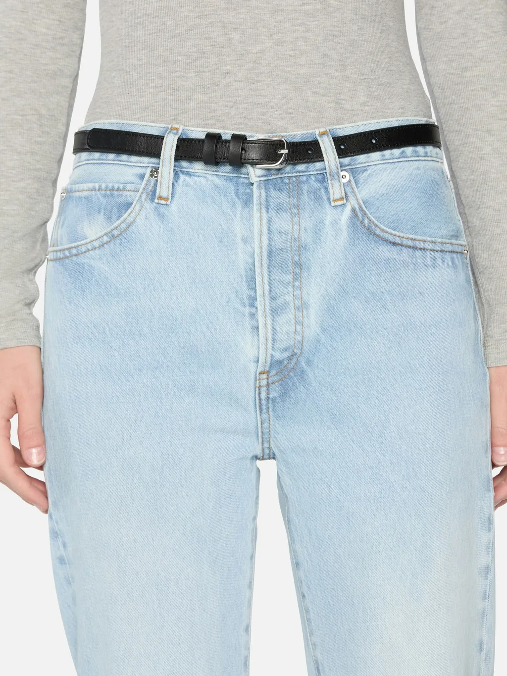 High-Waisted Straight-Leg Jeans