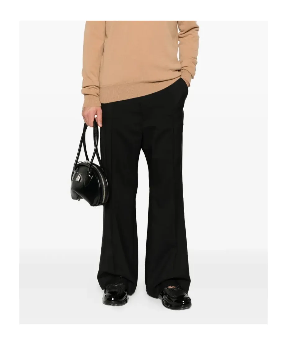 Pleated-Front Straight-Leg Trousers