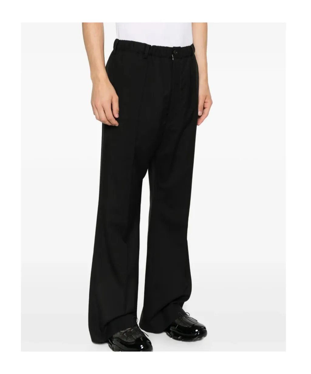 Pleated-Front Straight-Leg Trousers