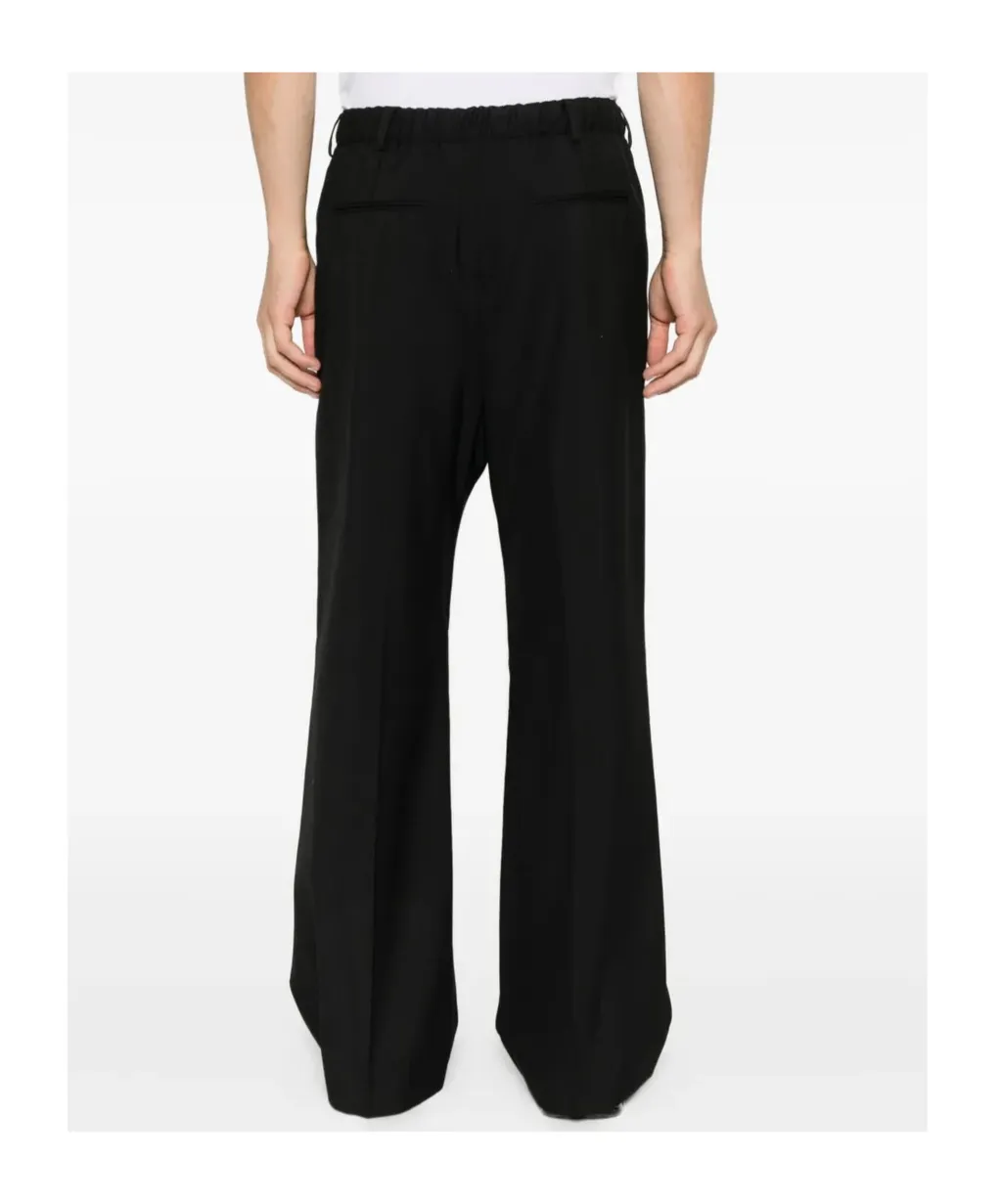 Pleated-Front Straight-Leg Trousers