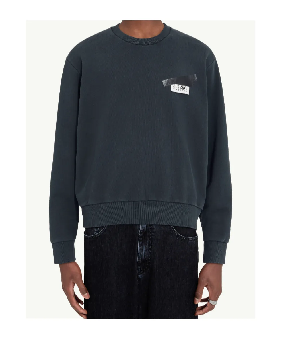 Mm6 Maison Margiela Logo Patch Crewneck Sweatshirt