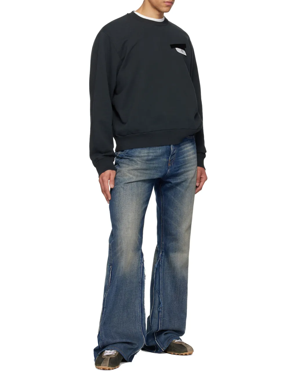 Mm6 Maison Margiela Logo Patch Crewneck Sweatshirt