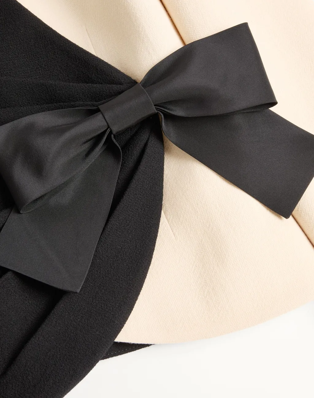 Wool Crepe Jacket With Contrasting Bow