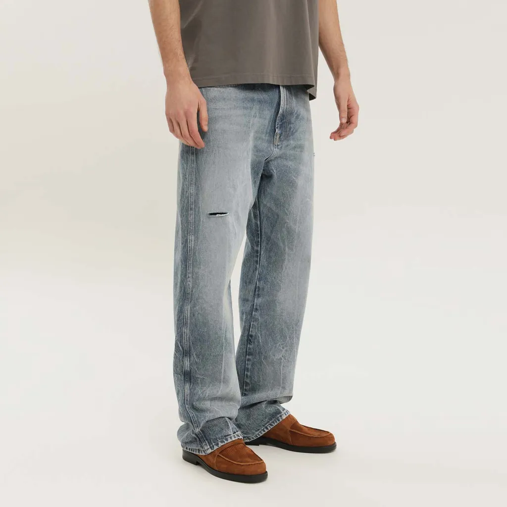 1989 Studio Distressed Wide-Leg Jeans