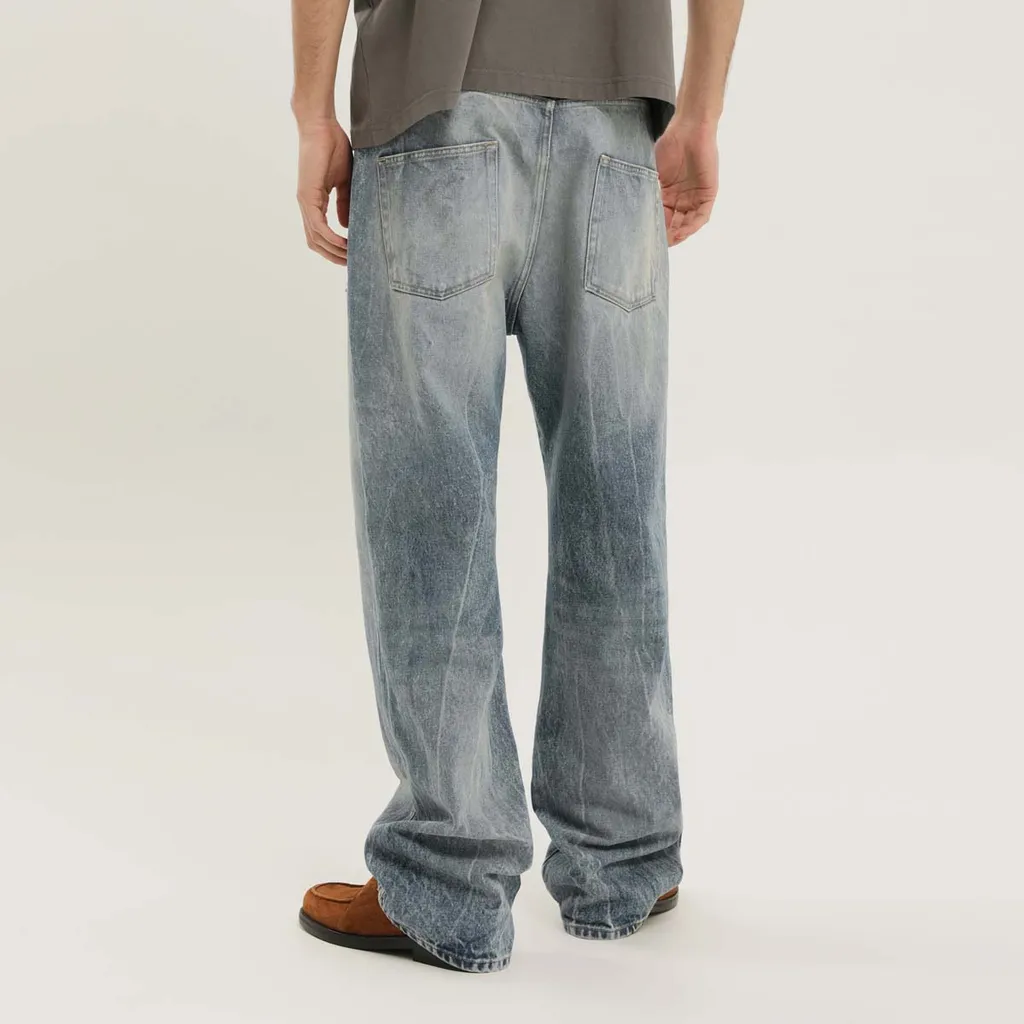 1989 Studio Distressed Wide-Leg Jeans
