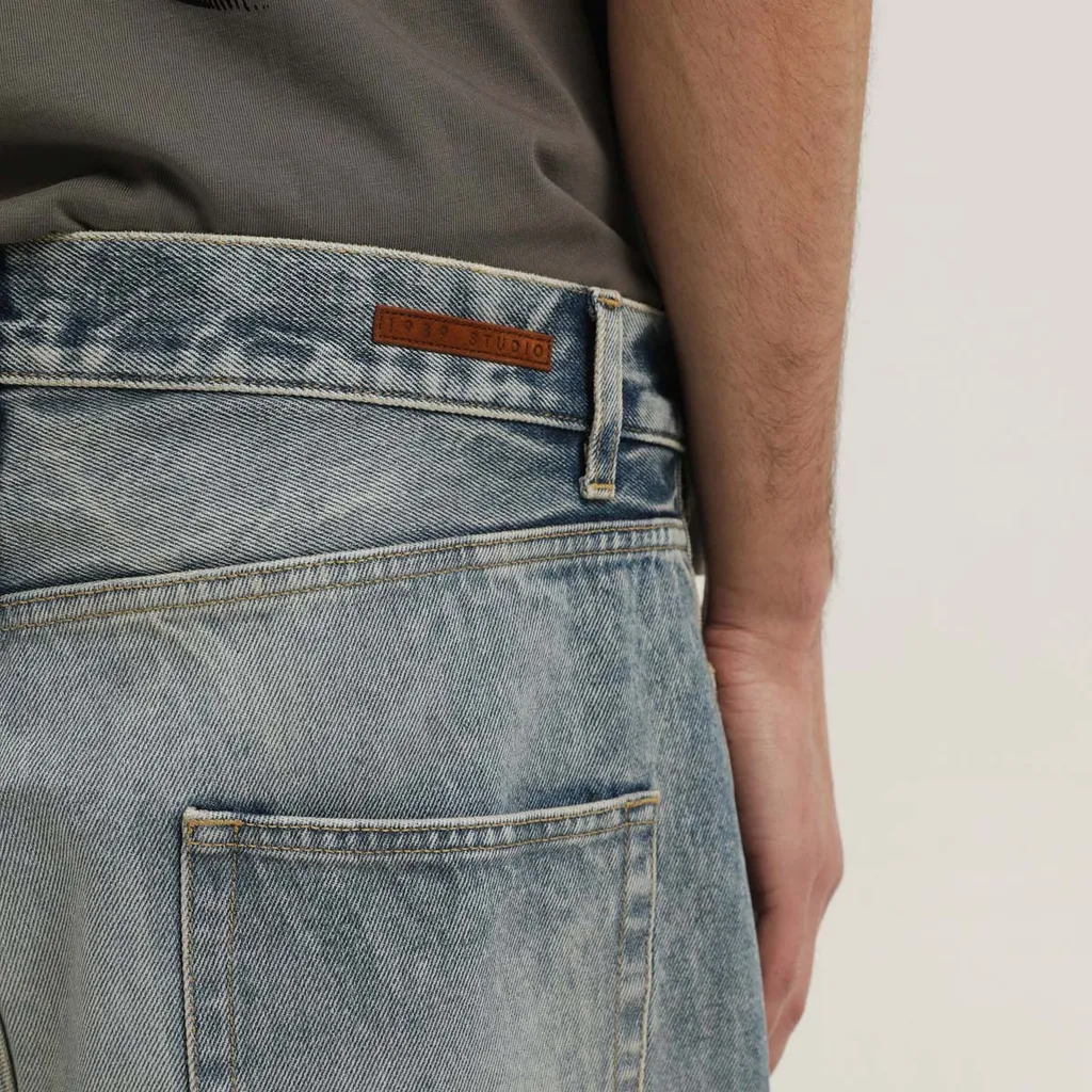 1989 Studio Distressed Wide-Leg Jeans