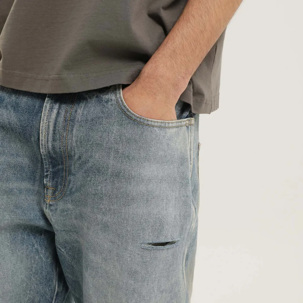 1989 Studio Distressed Wide-Leg Jeans