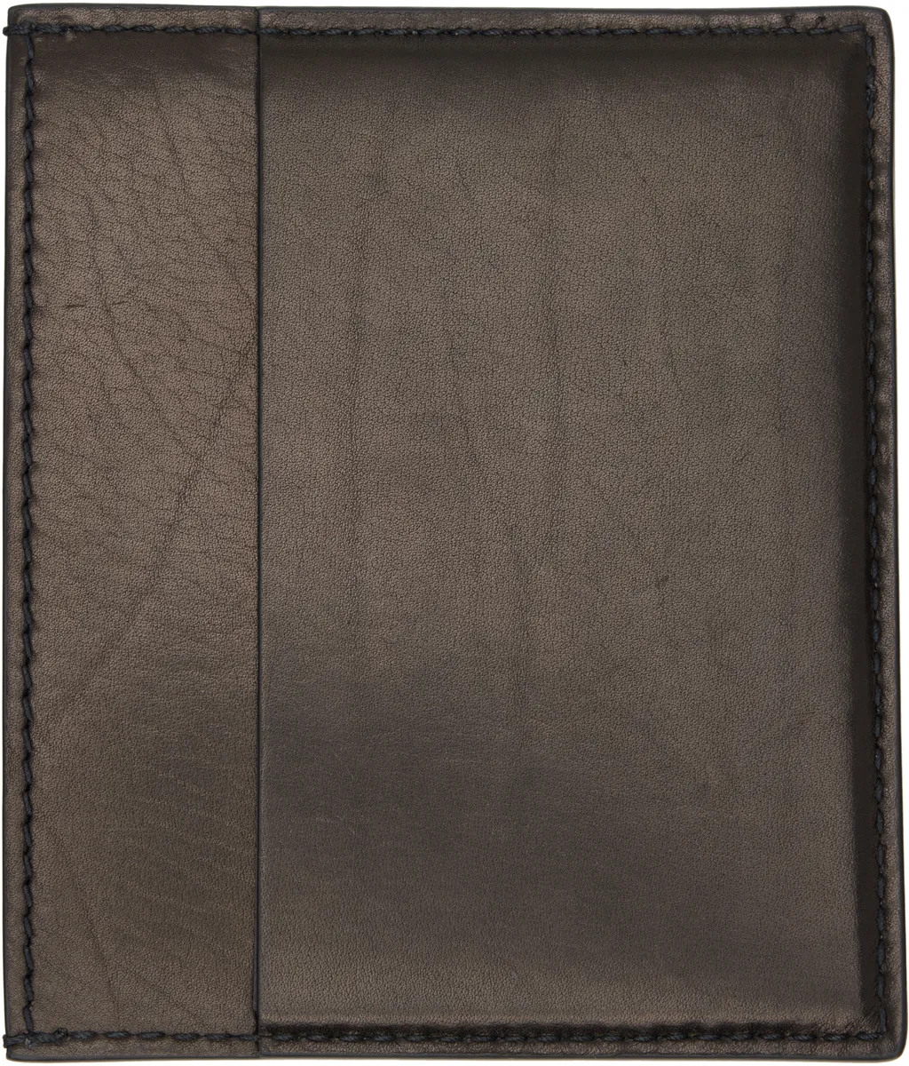 Chevron-Detail Leather Cardholder