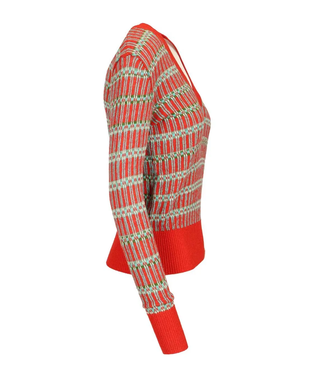 Wool-Blend Jacquard Sweater