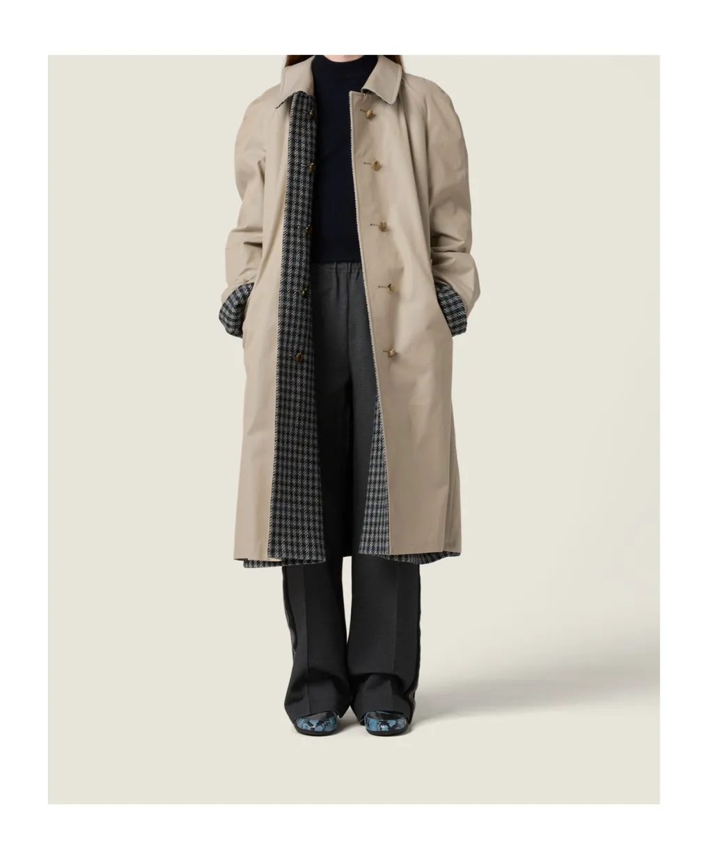 Miu Miu Button-Up Long Coat