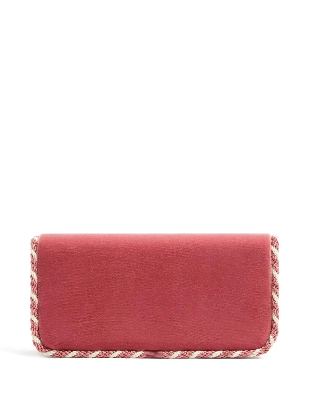 Valentino Locò Velvet Foldover Top Clutch Bag