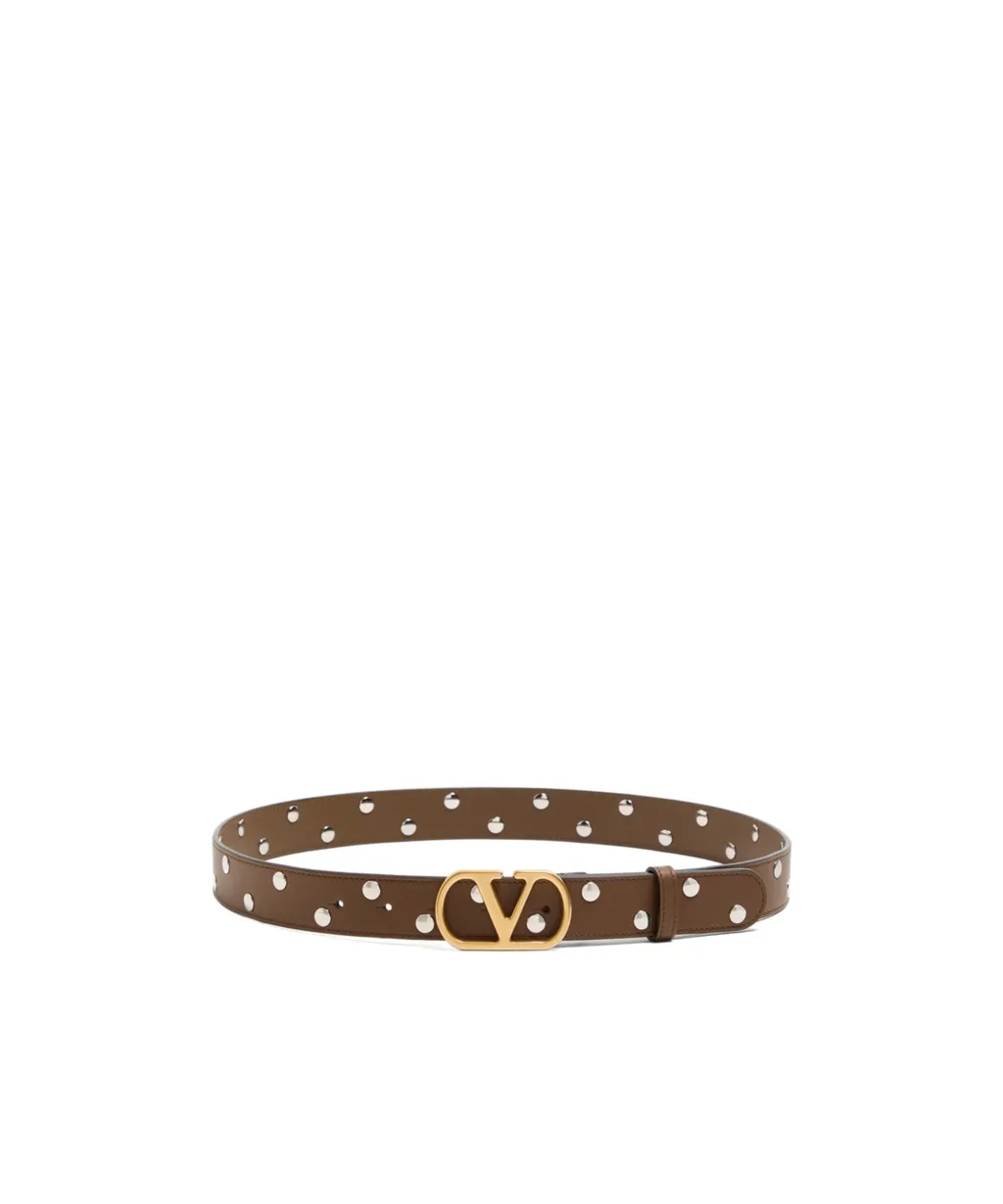 Vlogo Signature Belt In Shiny Calfskin 30 Mm