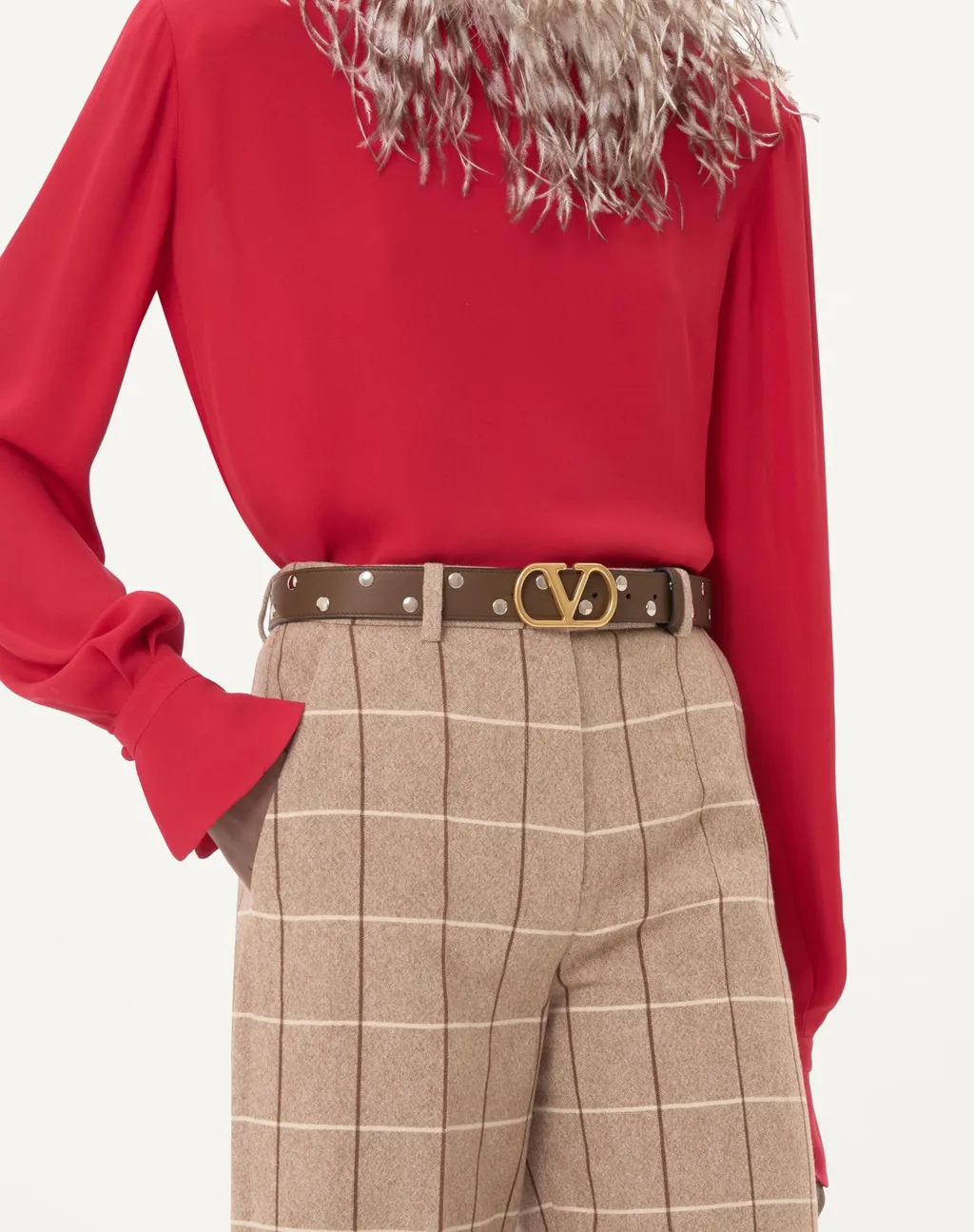 Vlogo Signature Belt In Shiny Calfskin 30 Mm