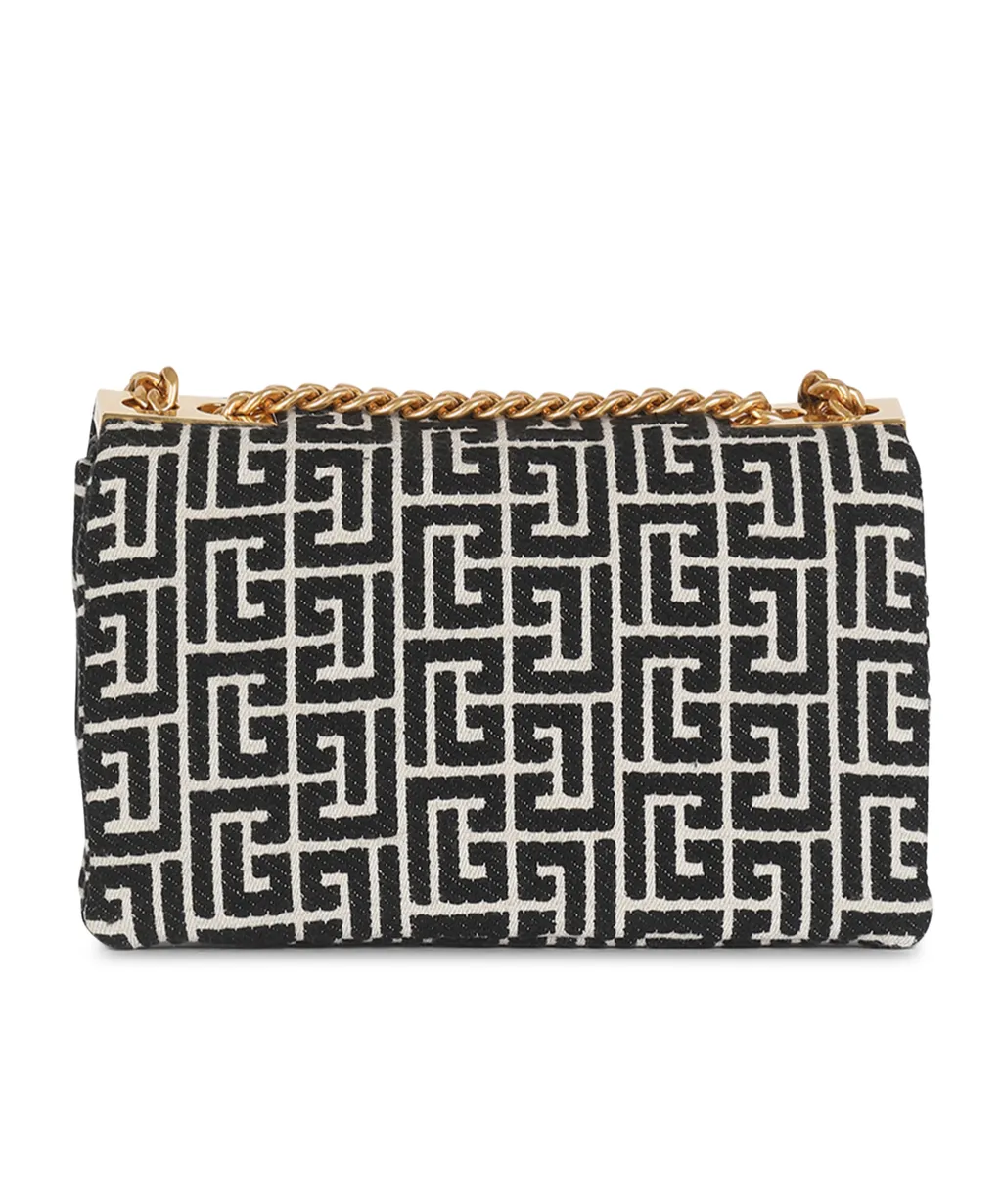 Balmain 1945 Soft Small Monogrammed Shoulder Bag