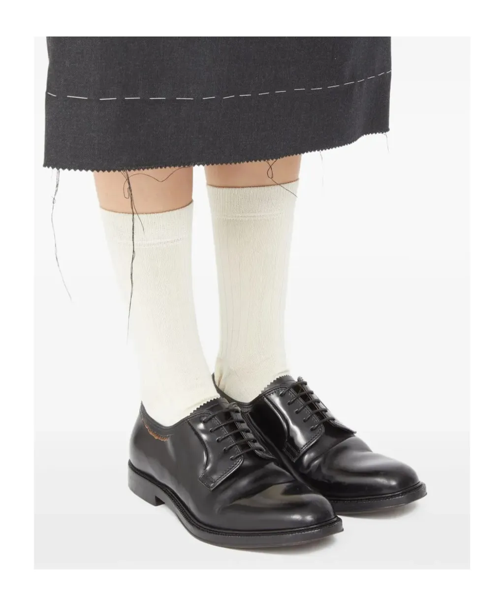 Maison Margiela Cut Round Toe Lace-Up Shoes