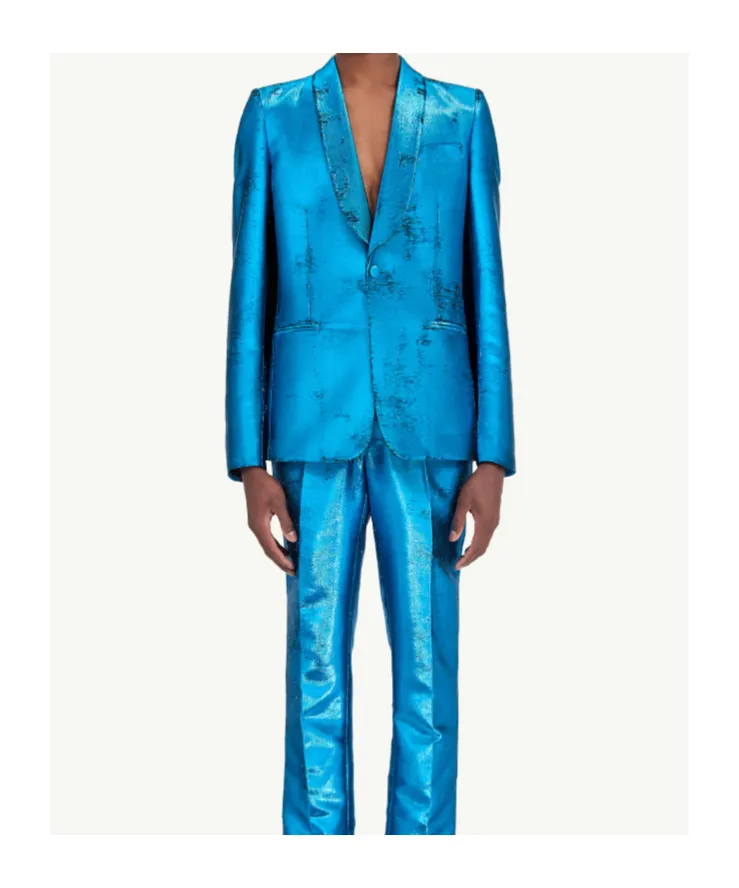 Mm6 Maison Margiela Single-Breasted Textured Blazer