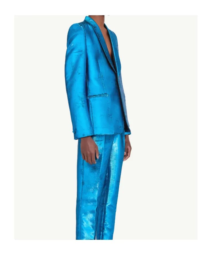 Mm6 Maison Margiela Single-Breasted Textured Blazer