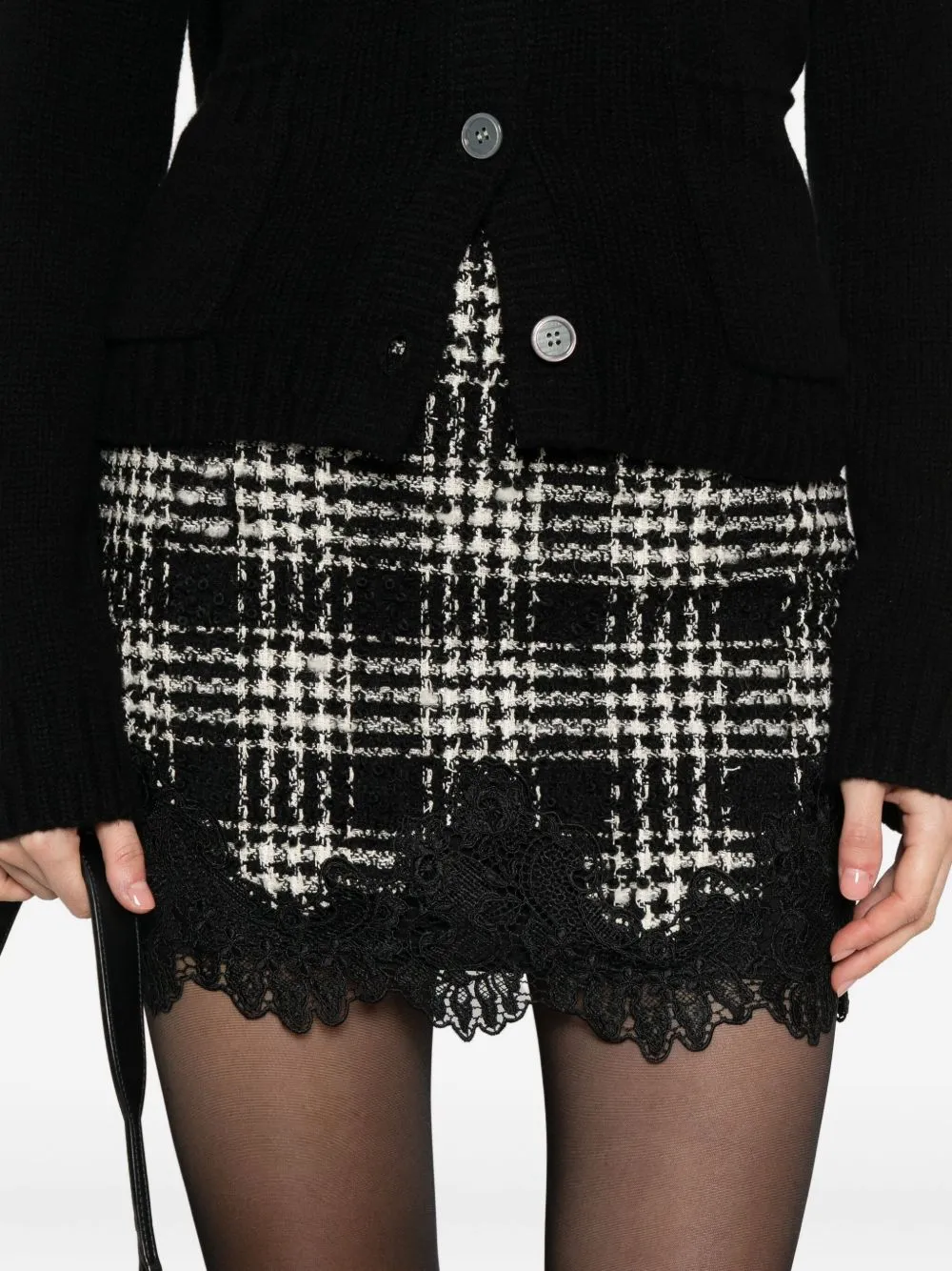 Twinset Bouclé Embroidered Skirt