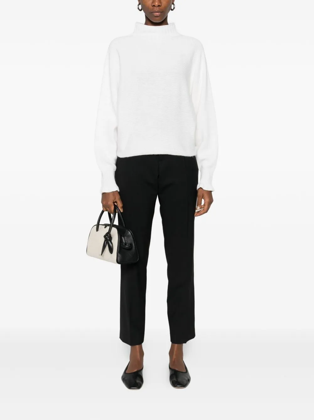 Twinset	Mock-Neck Ruffled Jumper