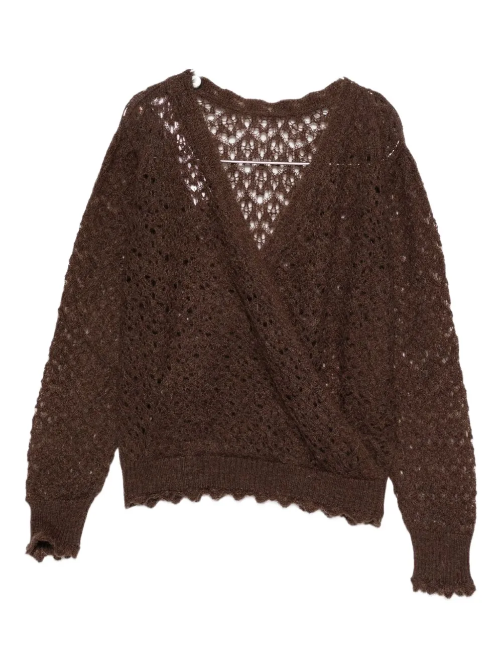 Twinset Open-Knit Wide Neck Sweater