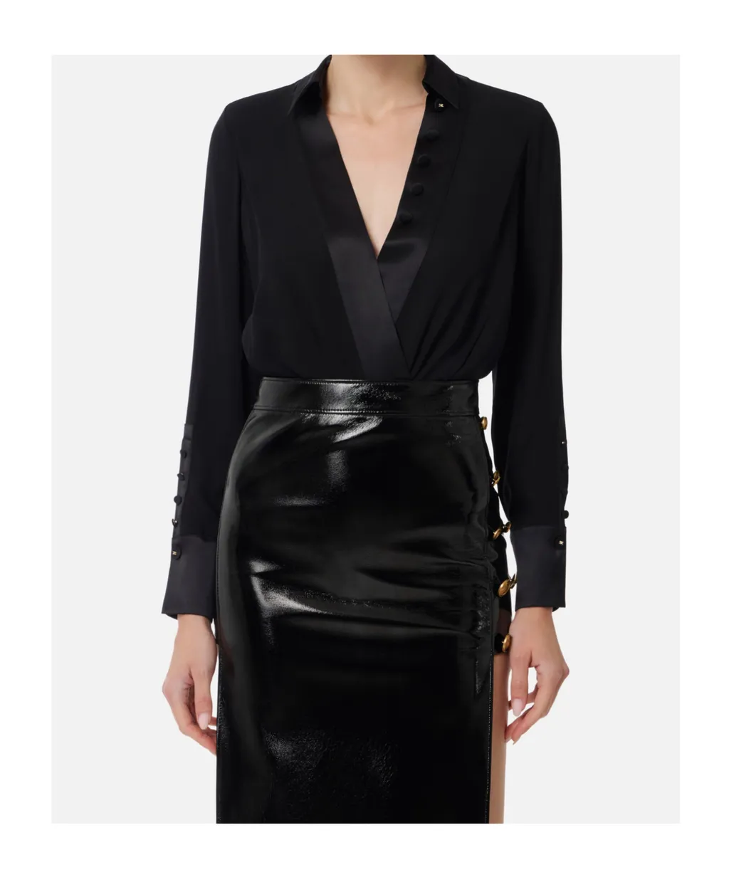 Elisabetta Franchi Satin Georgette Jumpsuit