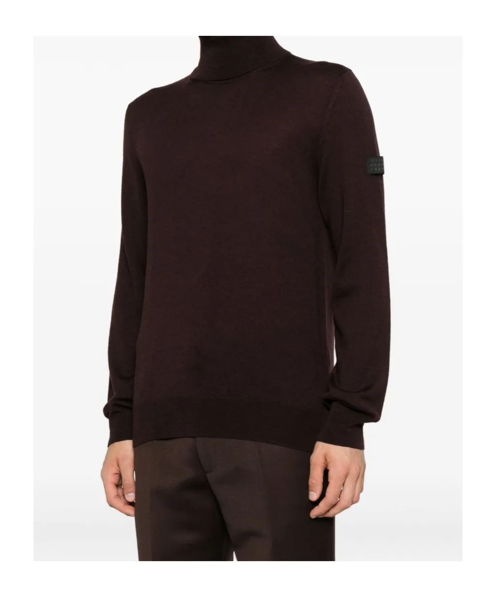 Roll-Neck Panelled Sweater