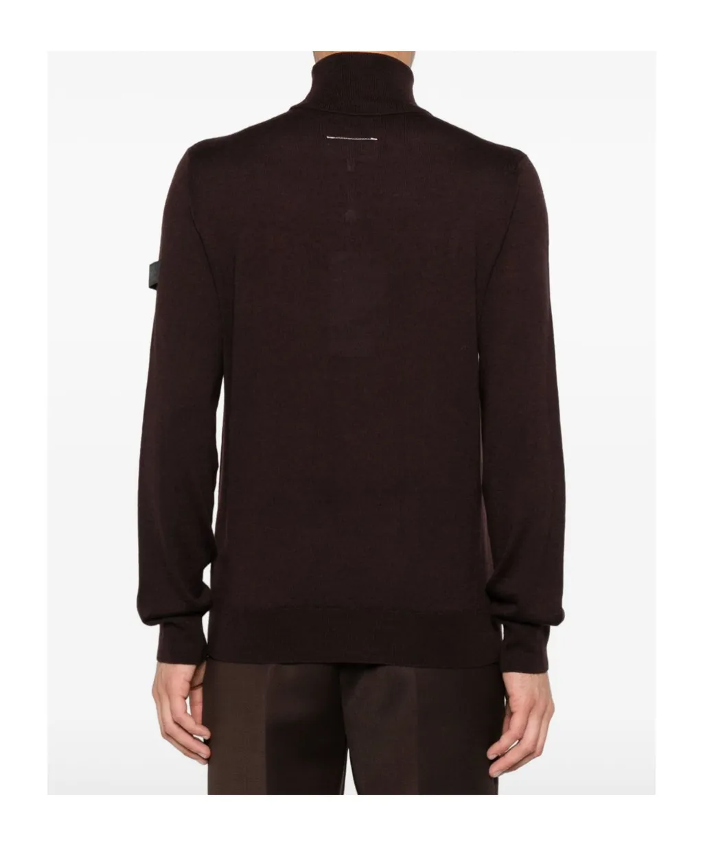 Roll-Neck Panelled Sweater
