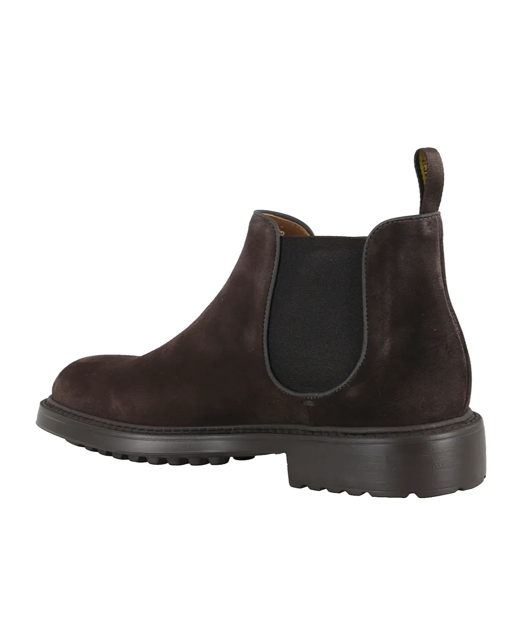 Elastic-Panel Suede Chelsea Boots