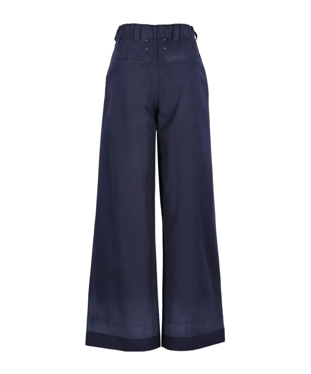 Maison Margiela Wide-Leg Pleated Trousers