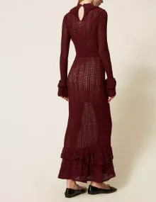 Ruffled Knit Maxi Dress