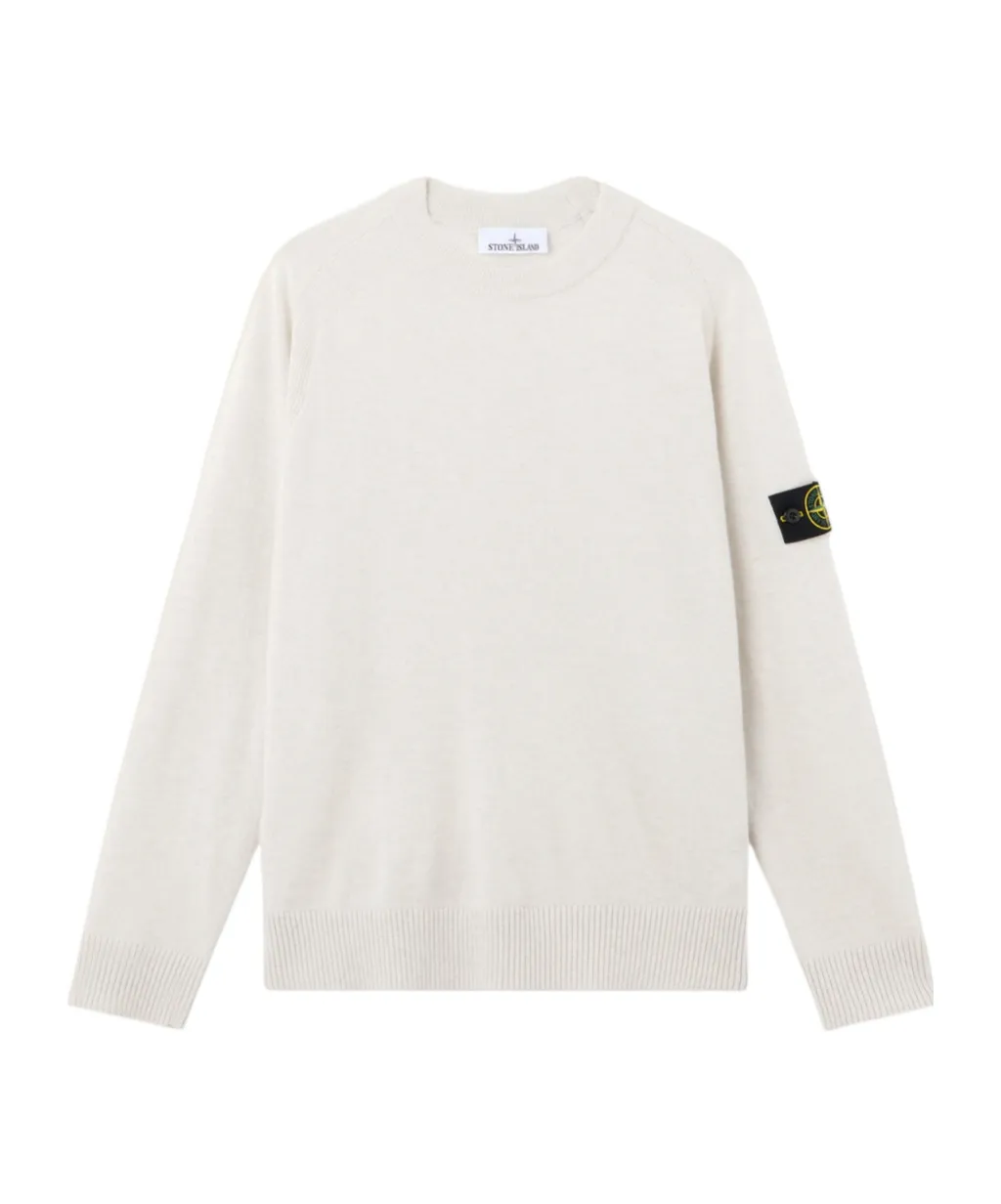 Knit Crewneck Jumper In Light Rws Geelong Wool