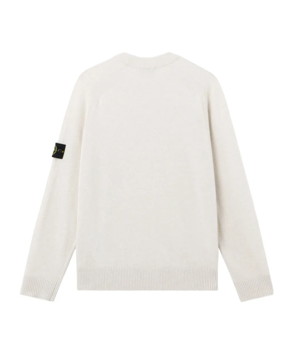 Knit Crewneck Jumper In Light Rws Geelong Wool