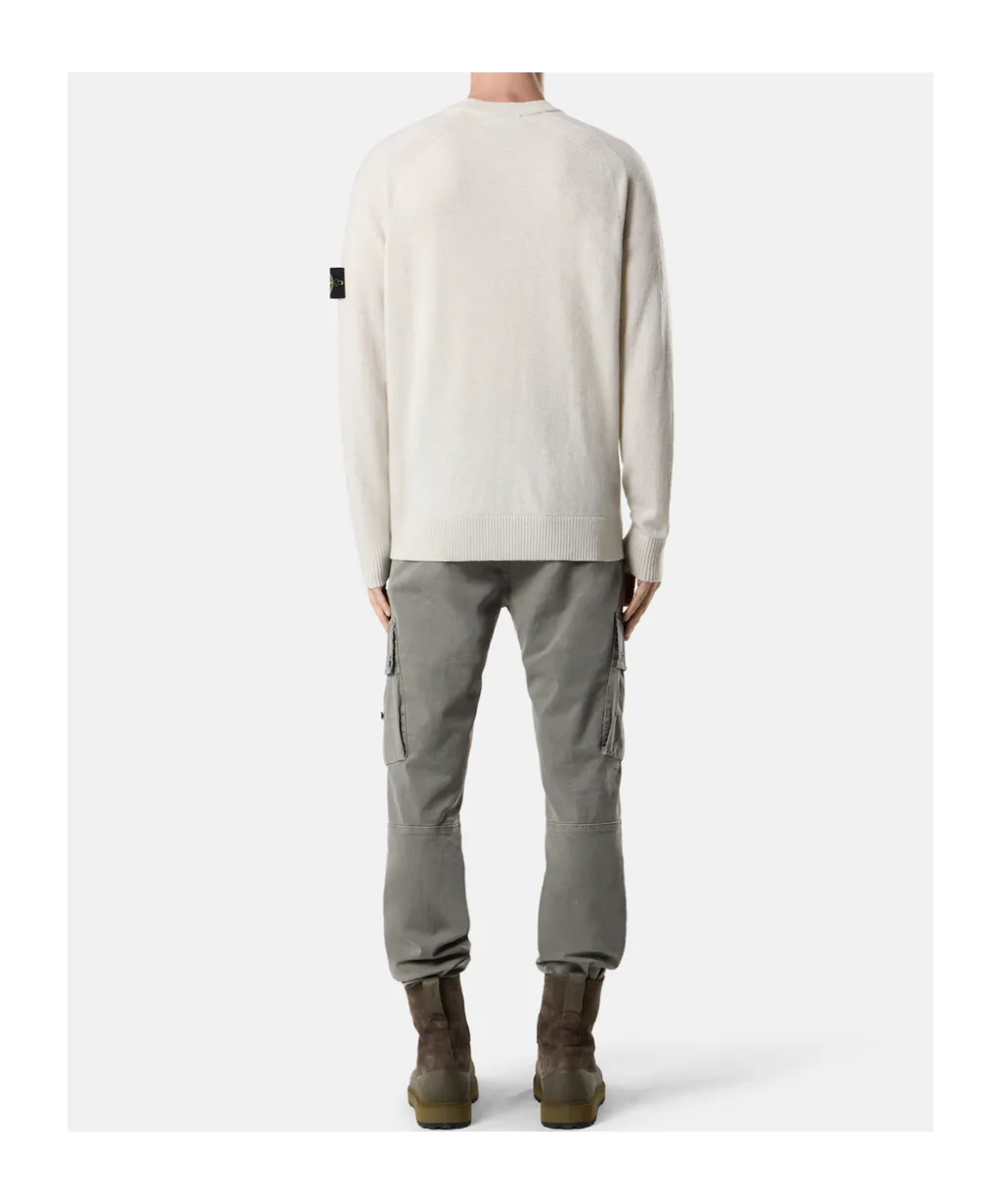 Knit Crewneck Jumper In Light Rws Geelong Wool