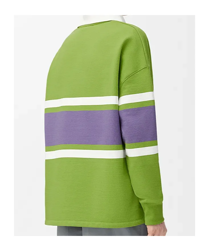 Cotton Long-Sleeved Polo Shirt