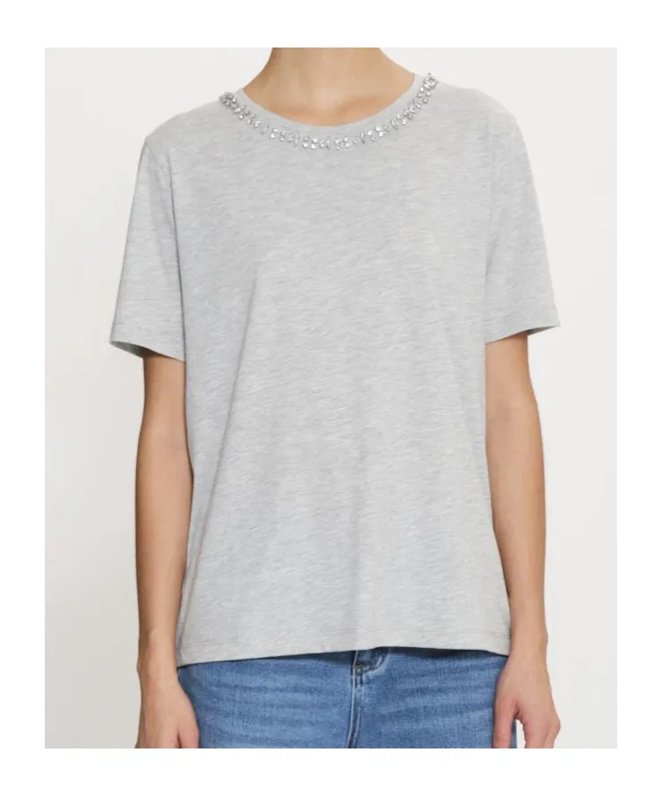 Crystal-Embellished Crew-Neck T-Shirt