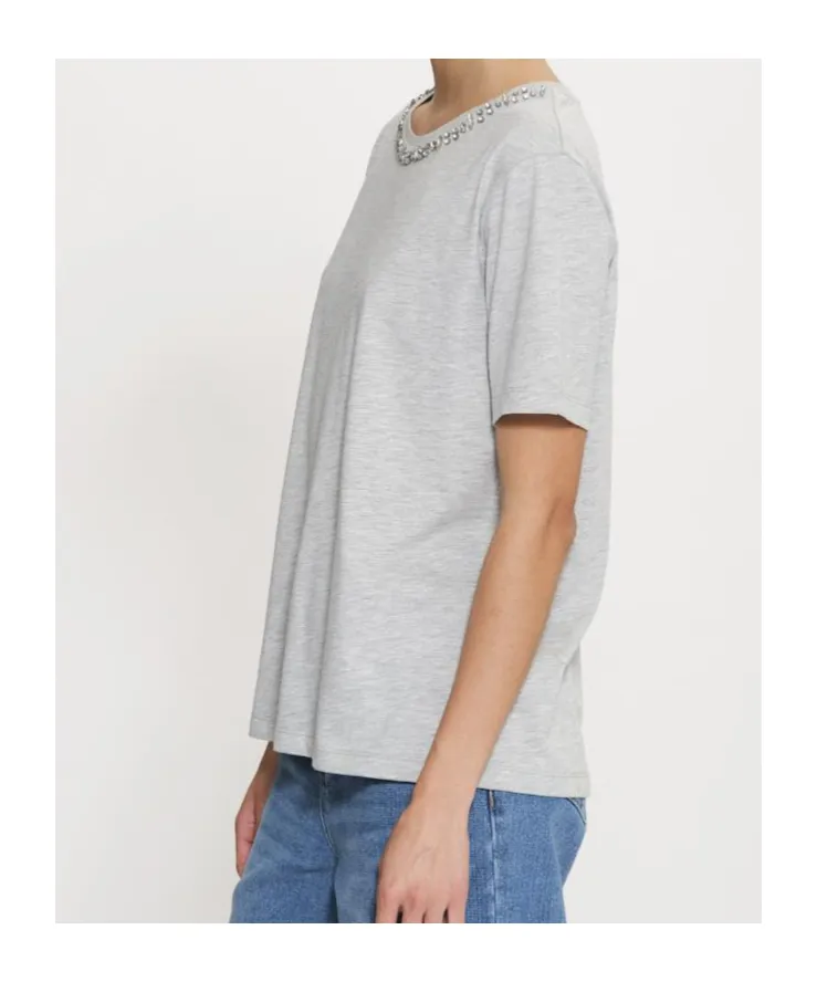 Crystal-Embellished Crew-Neck T-Shirt