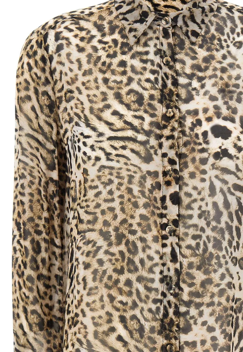 Animal-Print Button-Front Shirt