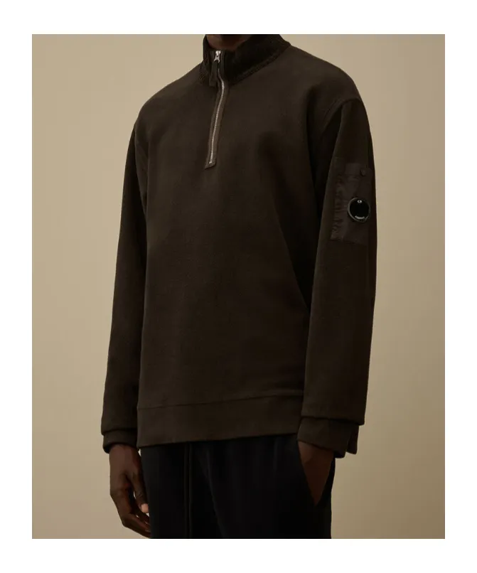 Zip-Fastening Lens-Detail Sweater
