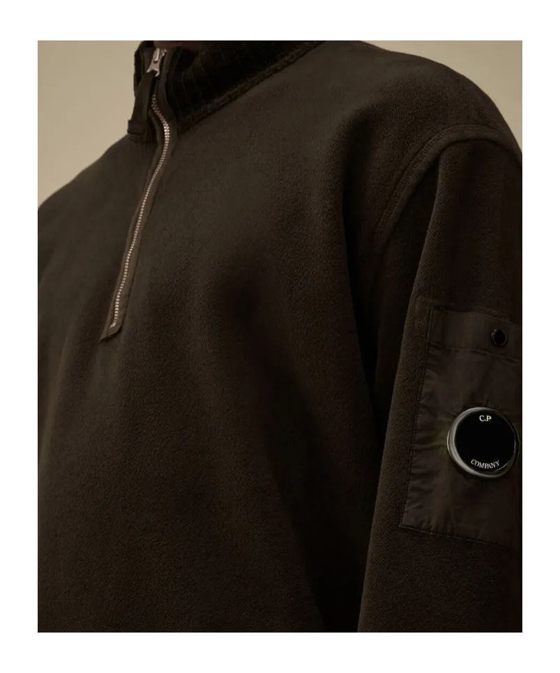 Zip-Fastening Lens-Detail Sweater