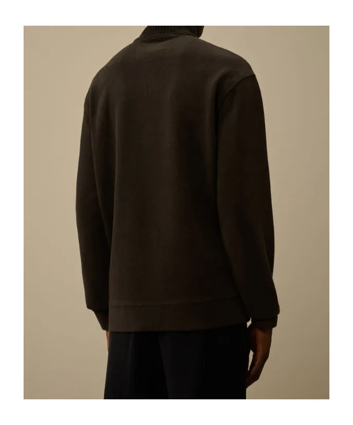 Zip-Fastening Lens-Detail Sweater