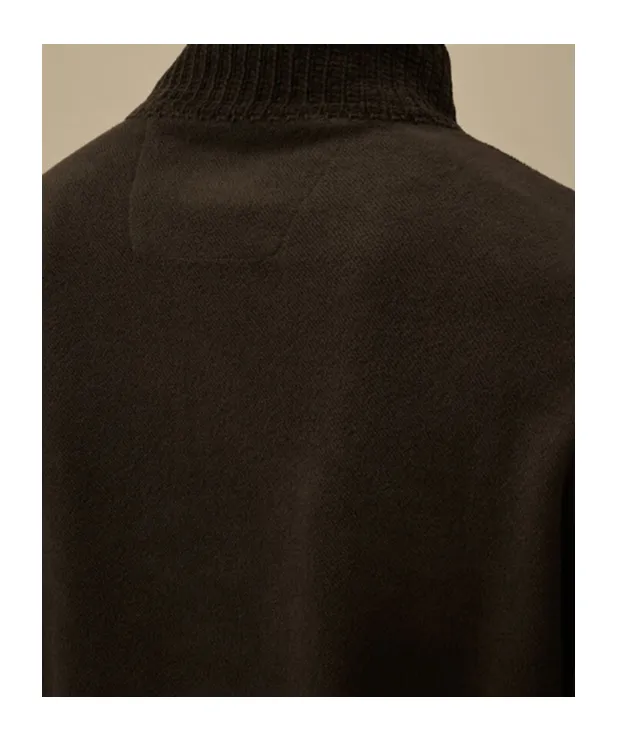 Zip-Fastening Lens-Detail Sweater
