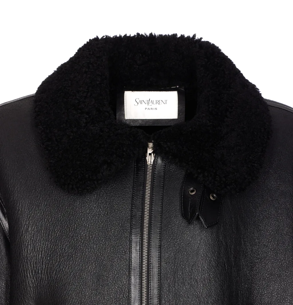 Long-Sleeved Leather Jacket