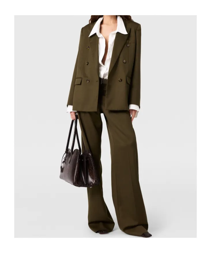Stella Mccartney Pleat Straight-Leg Pants