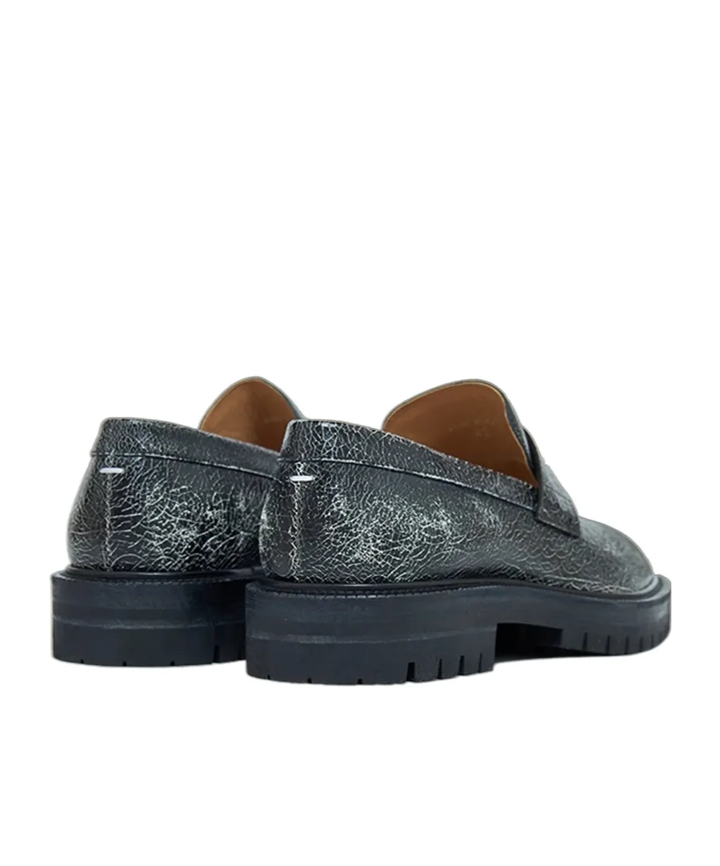 Maison Margiela Taby County Crackled Slip-On Loafers