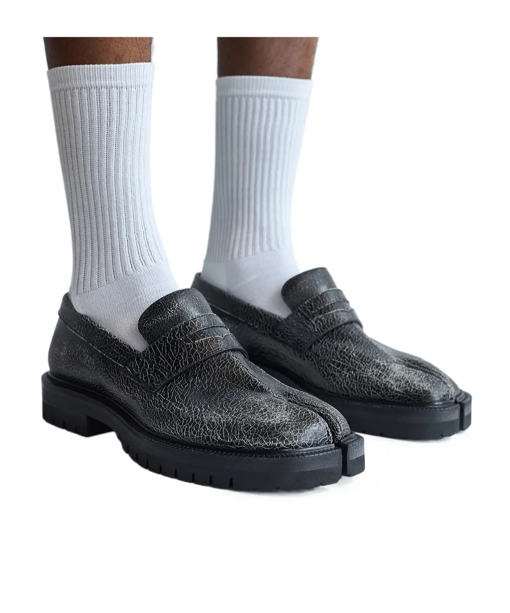Maison Margiela Taby County Crackled Slip-On Loafers