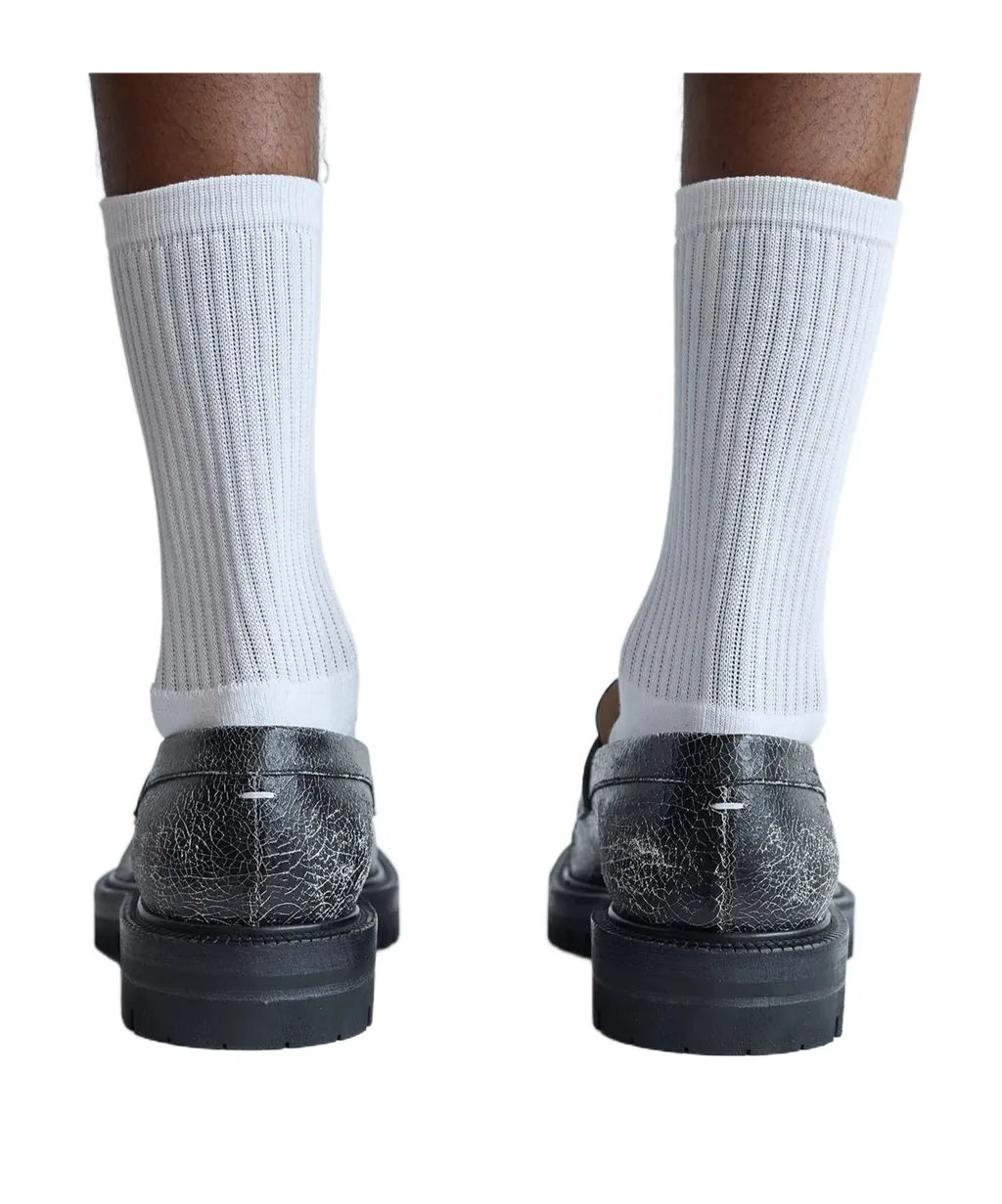 Maison Margiela Taby County Crackled Slip-On Loafers
