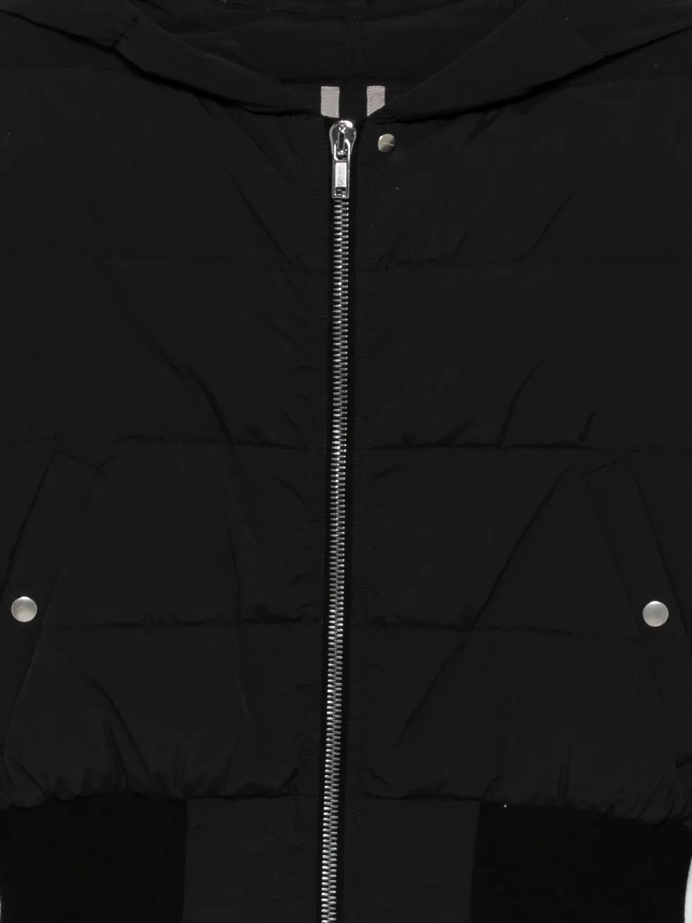 Rick Owens Zip-Up Hooded Quilted Jacket